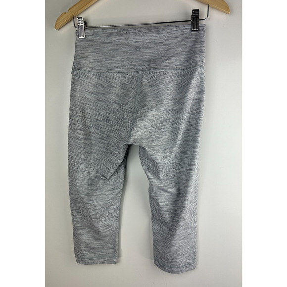 Lululemon Wunder Under Hi-Rise 1/2 Tight Space Grey Alpine White 17" Crop Size 8 - Picture 13 of 14
